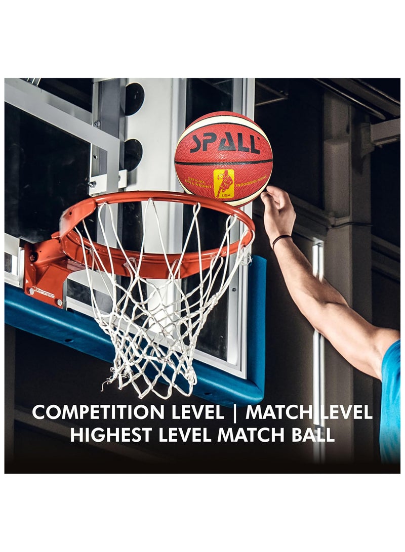 Spall Basketball Indoor/Outdoor Official Regulation Size Streetball Rubber Basketball Deep Channel Construction Made For Unisex Men And Women Youth And Adult For Professional Training And Games - Image 2