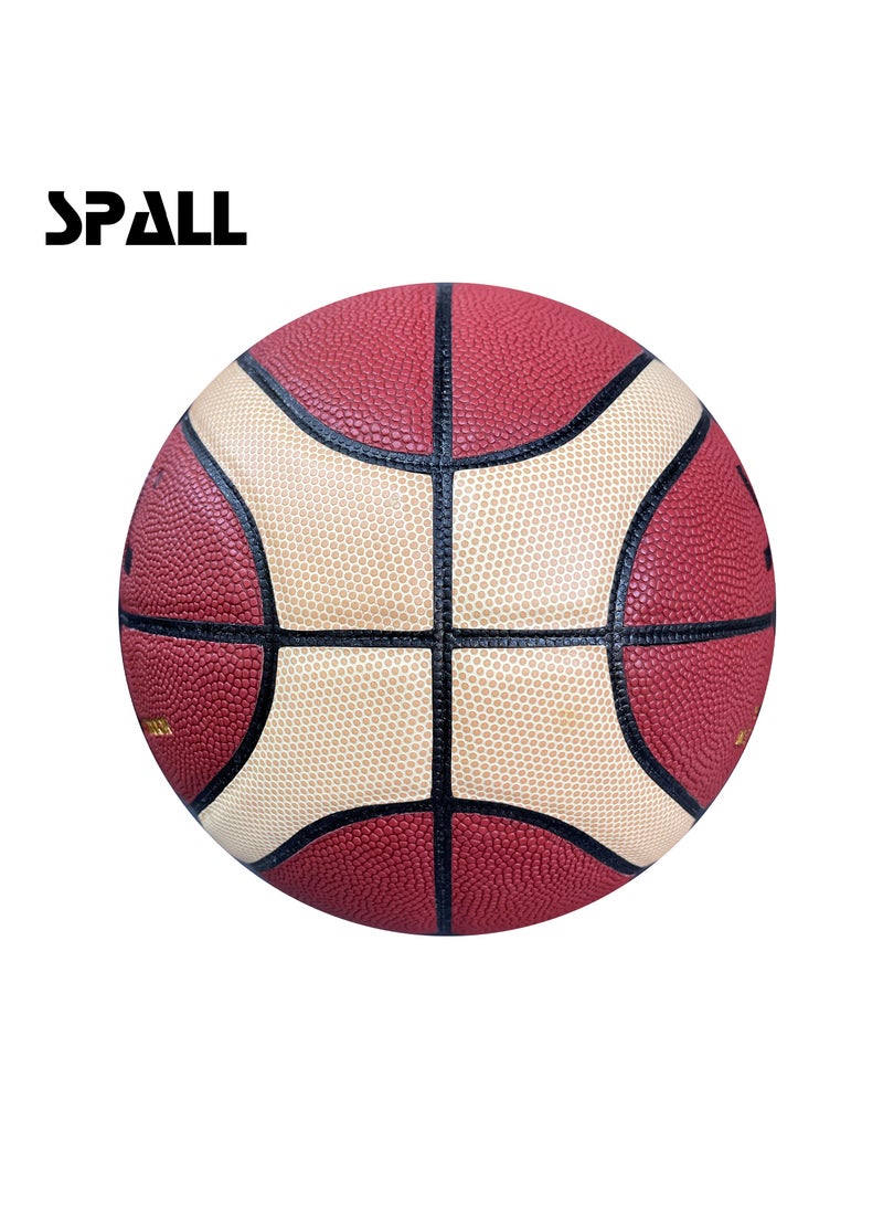 Spall Basketball Indoor/Outdoor Official Regulation Size Streetball Rubber Basketball Deep Channel Construction Made For Unisex Men And Women Youth And Adult For Professional Training And Games - Image 4