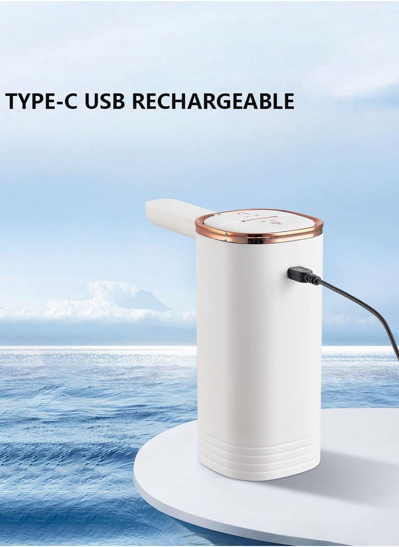 spa luxetique - Foldable Electric 5 Gallon Water Dispenser Pump with Jet Design Type-C USB Rechargeable Portable Water Bottle Pump for Bottled Drinking Water - Image 1