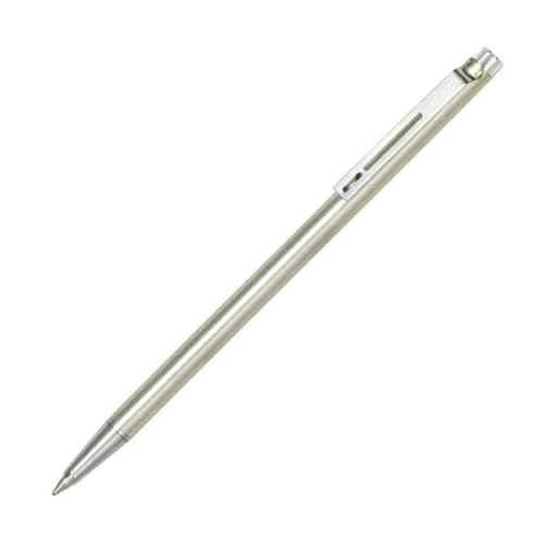 Pilot Birdy Stainless Steel Body Mini Ballpoint Pen, 0.7 mm, Black Ink (BS-40S-S) - Image 1