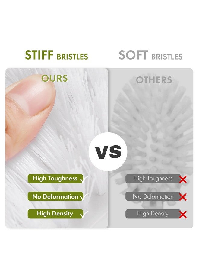 Amazer Scrub Brush for Cleaning Comfort Grip Shower Scrubber Stiff Bristles with Handle Heavy Duty Cleaner Brush for Tub Sink Carpet Floor - Pack of 2 (Green+Green) - Image 4