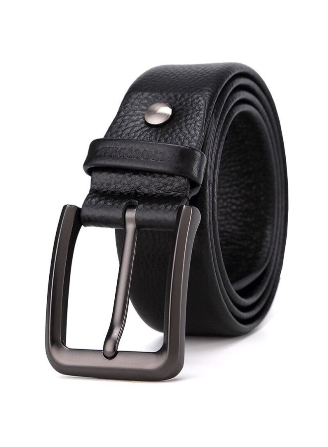 Crocodile Men's Belt, Top-grain Leather, Youth Fashion Soft Pin Buckle Belt, Casual Waistband 11468, Gift For Boyfriend - Image 4