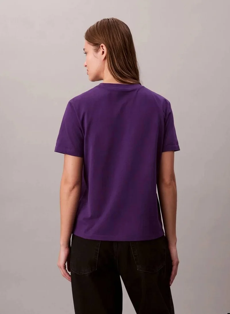 Calvin Klein Jeans Acai Monogram Logo Tee for Women | Best Price UAE