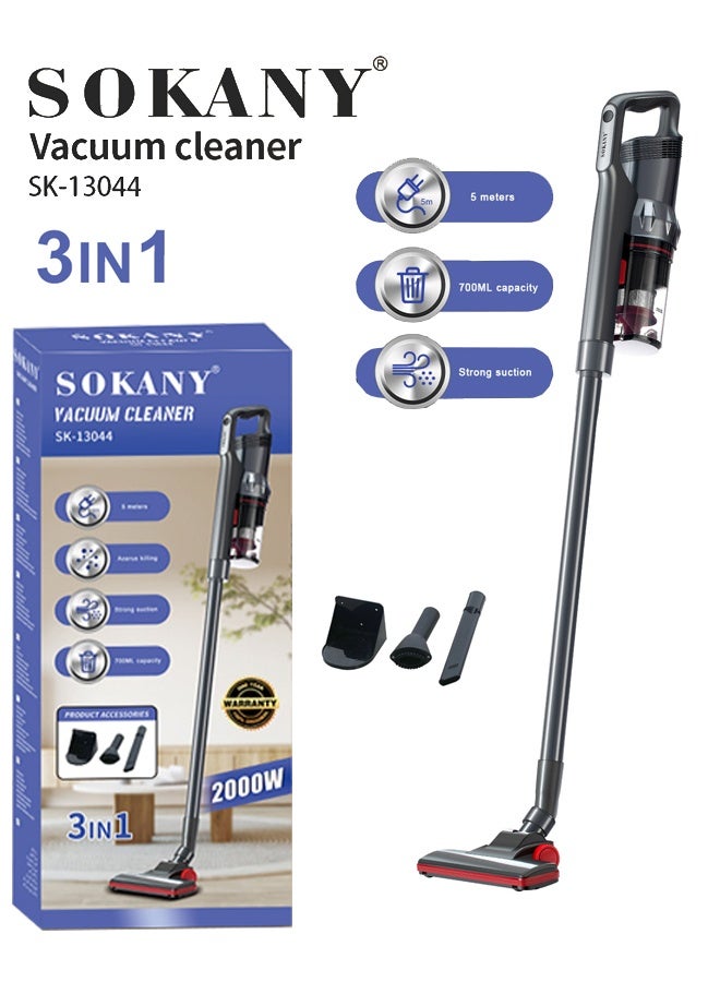 sokany Vacuum Cleaner, 5M Corded Stick Vacuum Cleaner,2000W/18Kpa Handheld Vacuum Adjustable Lightweight 3 in 1 Stick Vacuum with HEPA Filter for Hard Floor,Carpet,Pet Hair - Image 1