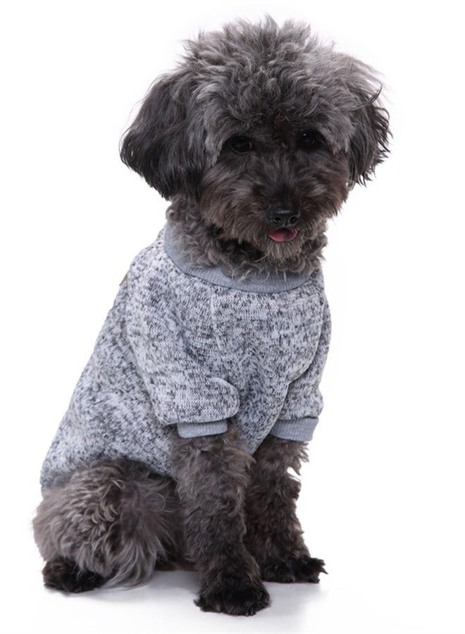 Loquat Squality Pet Dog T-shirt Clothing Autumn And Winter Grey - Image 1
