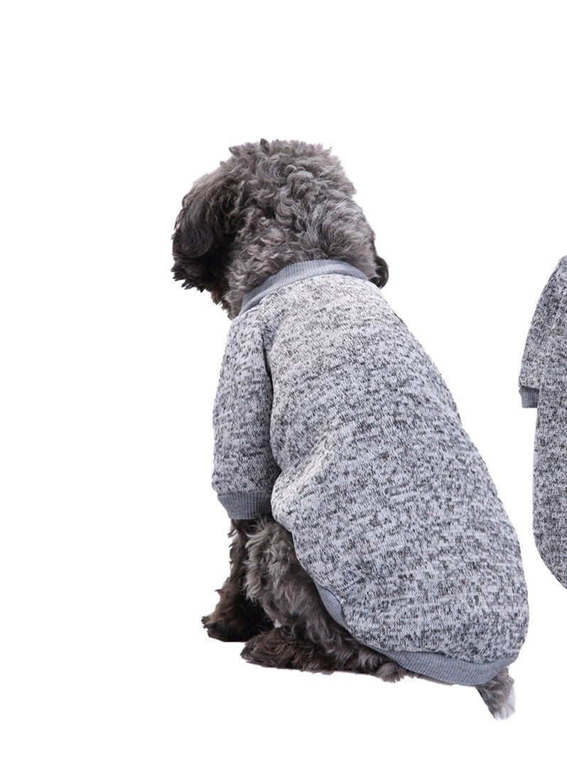 Loquat Squality Pet Dog T-shirt Clothing Autumn And Winter Grey - Image 3