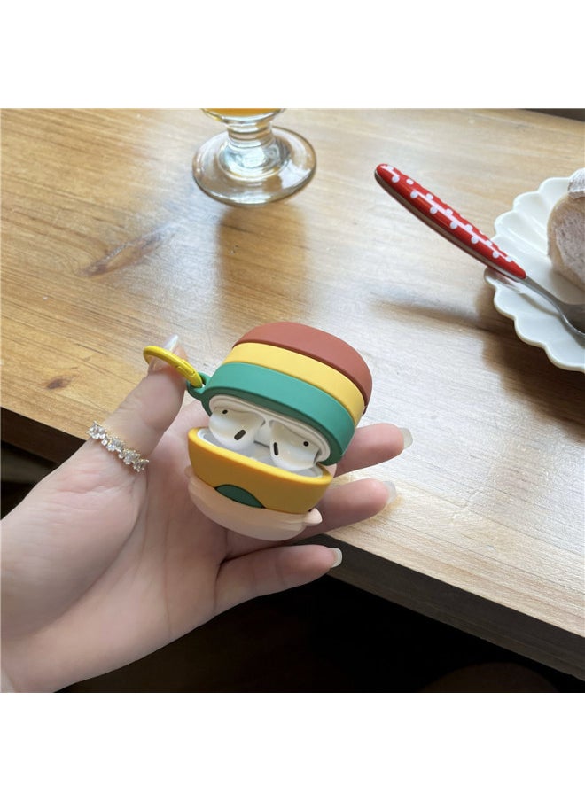 Generic - Cartoon Lower Waist Pang Tiger For Apple Airpods1/2 Generation Wireless Bluetooth Headset Airpods Pro3 Generation Silicone-Color:Lower Waist Pang Tiger Headset Hanging Ring-Applicable Model:Airpods Pro 2 Generation - Image 1