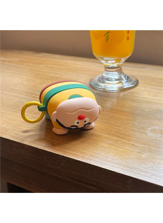 Generic - Cartoon Lower Waist Pang Tiger For Apple Airpods1/2 Generation Wireless Bluetooth Headset Airpods Pro3 Generation Silicone-Color:Lower Waist Pang Tiger Headset Hanging Ring-Applicable Model:Airpods Pro 2 Generation - Image 1