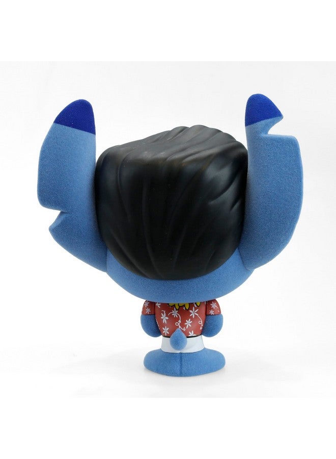 Kidrobot Collectible Disney: Lilo and Stitch Blue Hawaiian Elvis Stitch Flocked 4” Bhunny Stylized PVC Figure - Image 3