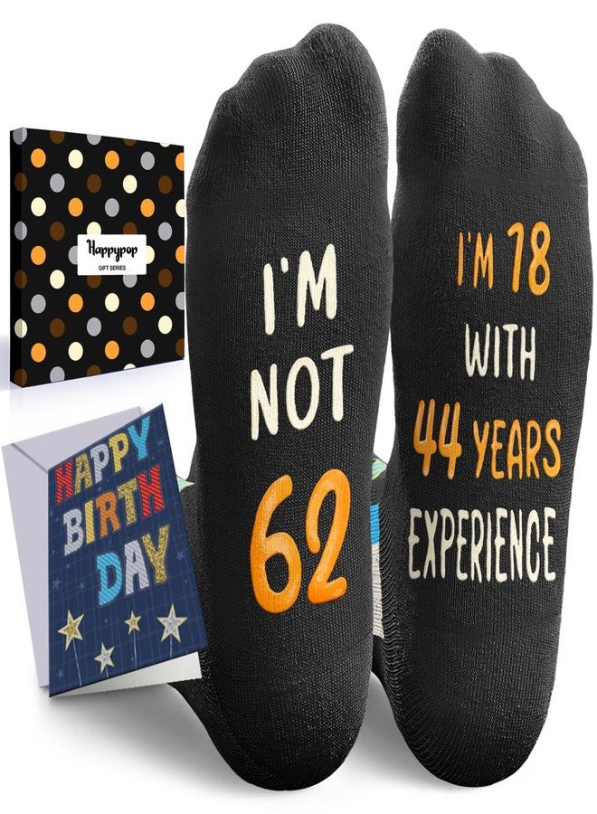 Happy Pop HAPPYPOP 62nd Birthday Gifts for Men - 62 Year Old Birthday Gifts, Gift Ideas for 62 Year Old Women, 62nd Socks with Greeting Card - Image 1