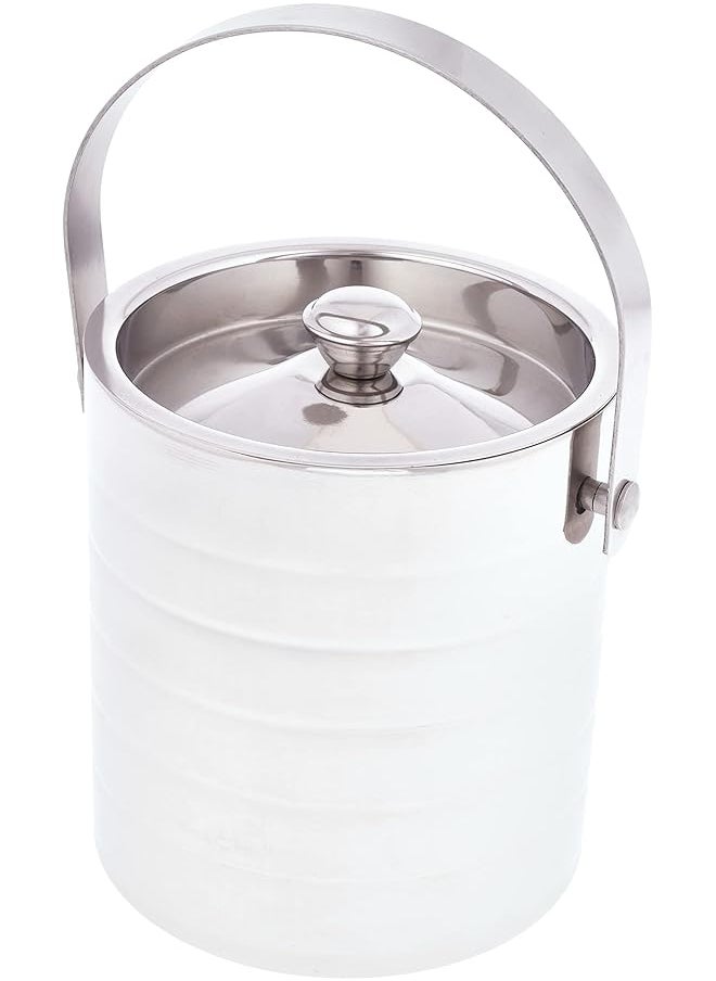 Chef Inox Stainless Steel Double Wall Twister Ice Bucket With Tong 1 Liter Silver In 1971000 Twi  - Image 1