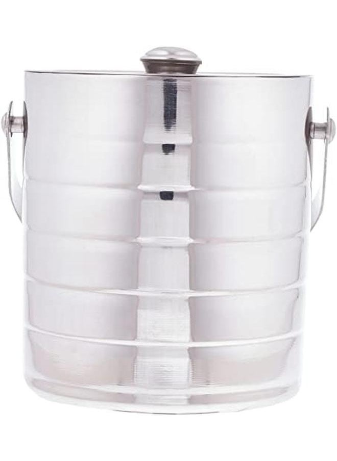 Chef Inox Stainless Steel Double Wall Twister Ice Bucket With Tong 1 Liter Silver In 1971000 Twi  - Image 2