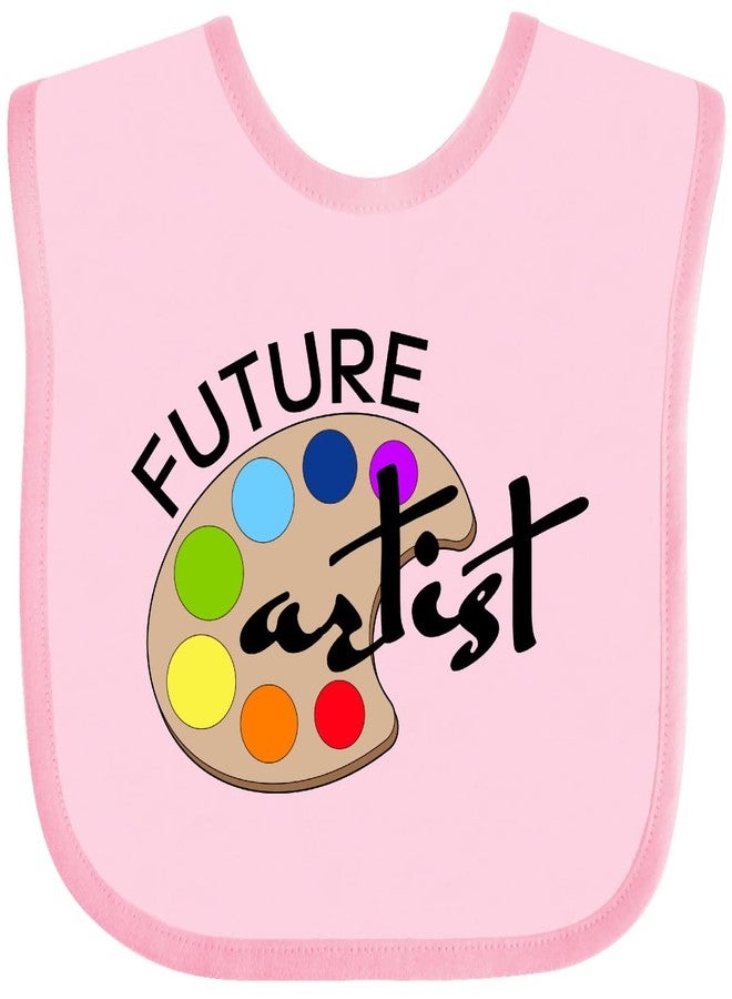 inktastic Future Artist with Paints Baby Bib Pink 2a77d - Image 1