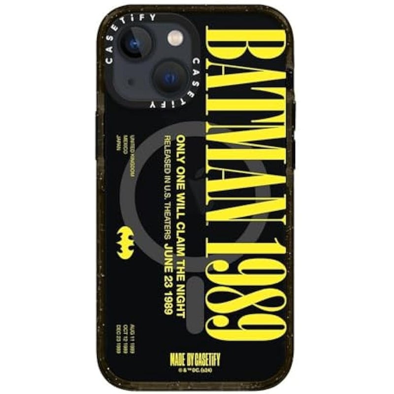 Casetify Impact iPhone 13 Mini Case 【Batman Co-Lab / 4X Military Grade Drop Tested / 8.2ft Drop Protection/Compatible with Magsafe】 - Batman 1989 - Clear Black - Image 3
