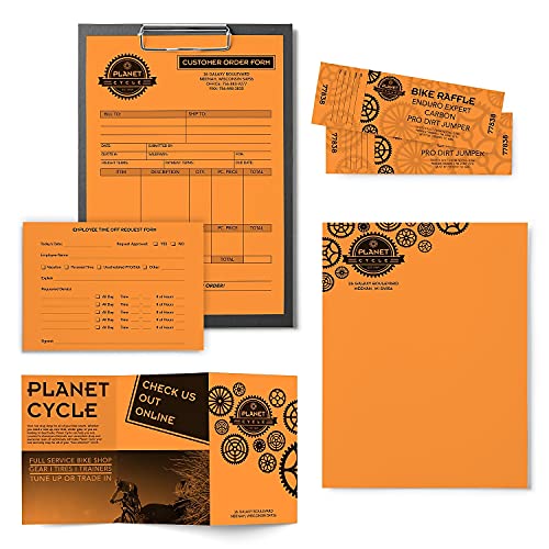 Astrobrights Neenah Astrobrights Color Paper, 8.5” x 11”, 24 lb/89 gsm, Cosmic Orange, 500 Sheets (22651) - Image 5
