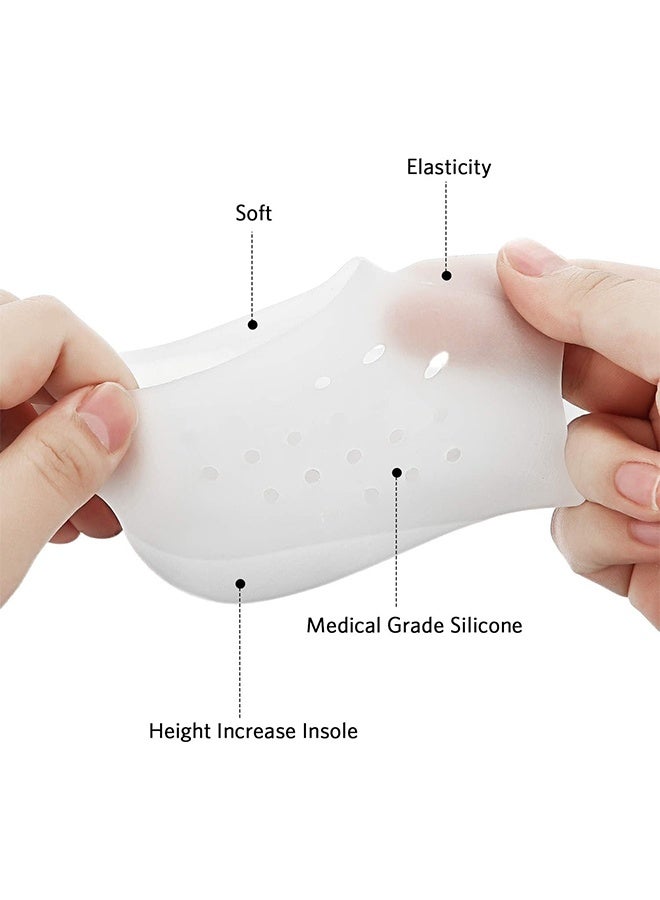 جي أس 1 زوج ارتفاع زيادة الكعب 5.5 سم ، الكعب الارتفاع غير مرئي ، ارتفاع التهاب العصب الزمني زيادة الكعب الأكمام قوس الدعم حماية الكعب حامي للرجال والنساء - Image 2