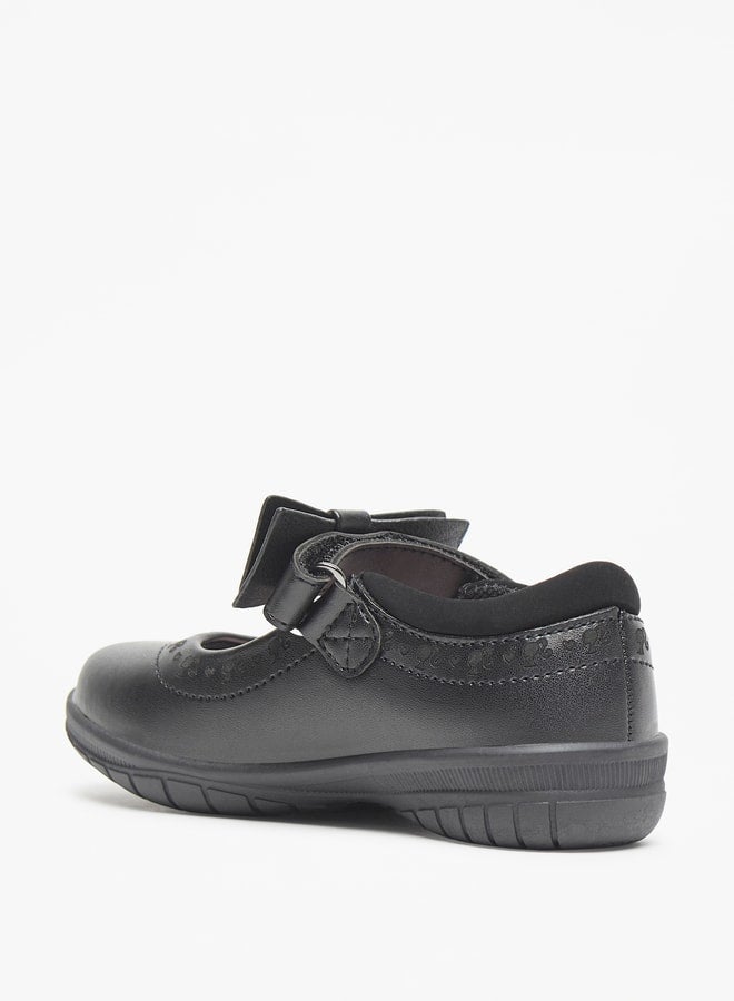 باربي حذاء ماري جين مدرسي بشريط لاصق وزخرفة فيونكة - Image 2