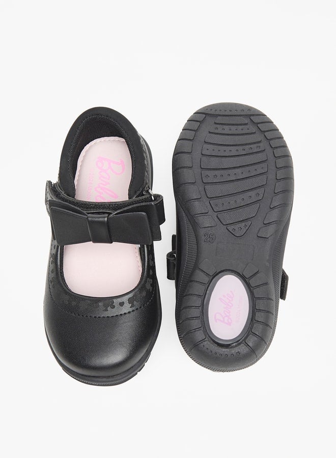 باربي حذاء ماري جين مدرسي بشريط لاصق وزخرفة فيونكة - Image 4