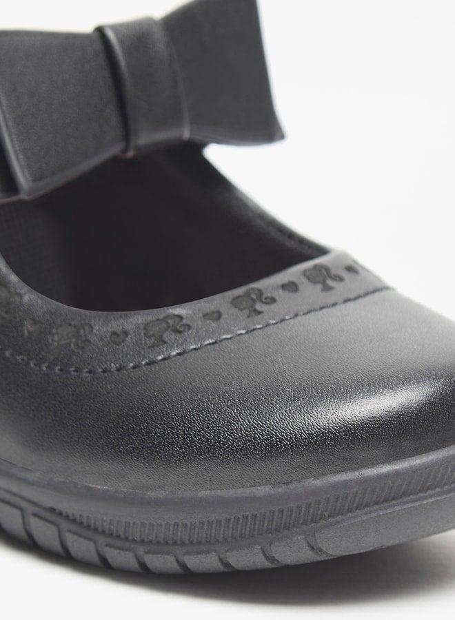 باربي حذاء ماري جين مدرسي بشريط لاصق وزخرفة فيونكة - Image 5