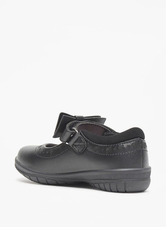 باربي حذاء ماري جين مدرسي بشريط لاصق وزخرفة فيونكة - Image 2