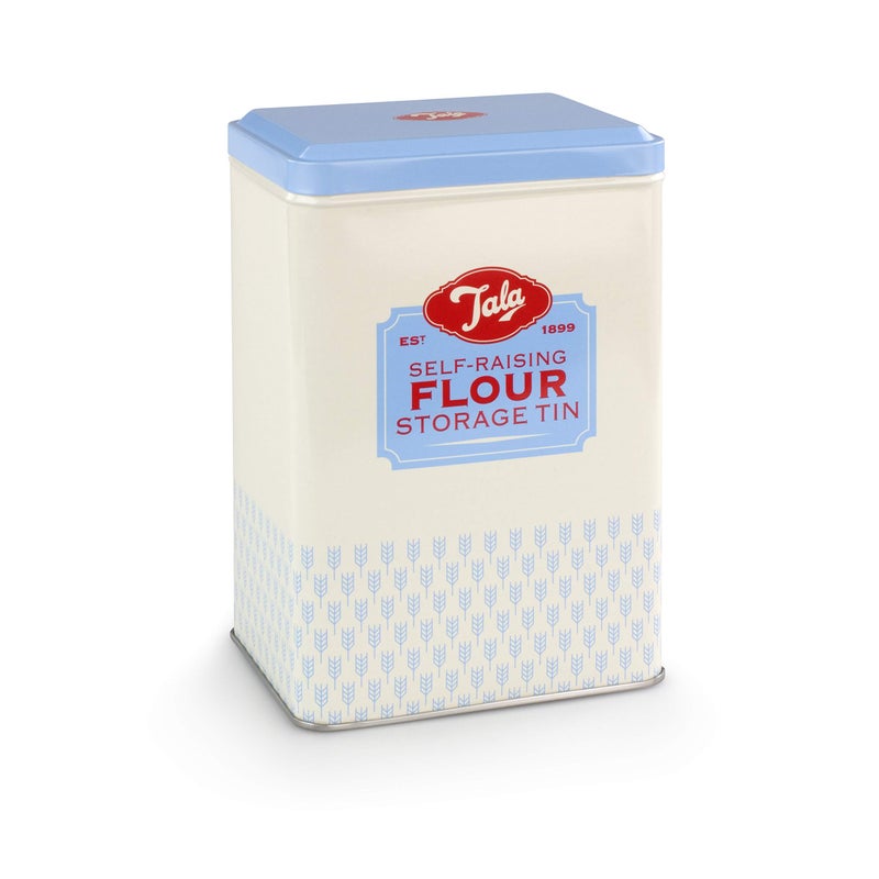 تالا Tala Originals Self Raising Flour Storage Tin, Blue, 12x9.5x19 cm – Durable & Stylish Kitchen Container for Freshness & Easy Storage - Image 1