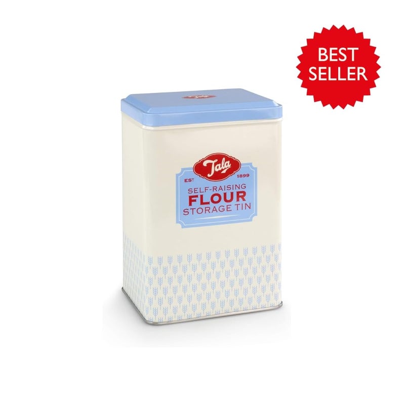 تالا Tala Originals Self Raising Flour Storage Tin, Blue, 12x9.5x19 cm – Durable & Stylish Kitchen Container for Freshness & Easy Storage - Image 5
