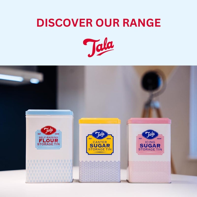 تالا Tala Originals Self Raising Flour Storage Tin, Blue, 12x9.5x19 cm – Durable & Stylish Kitchen Container for Freshness & Easy Storage - Image 4