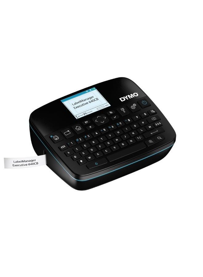 DYMO LabelManager Executive 640 CB Portable Label Printer with QWERTY Keyboard, Bluetooth & USB Connectivity, Monochrome Output - Image 1