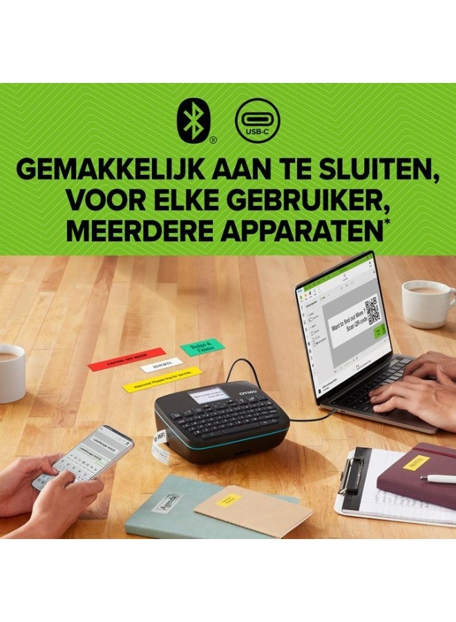 DYMO LabelManager Executive 640 CB Portable Label Printer with QWERTY Keyboard, Bluetooth & USB Connectivity, Monochrome Output - Image 3