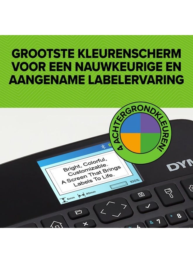 DYMO LabelManager Executive 640 CB Portable Label Printer with QWERTY Keyboard, Bluetooth & USB Connectivity, Monochrome Output - Image 4