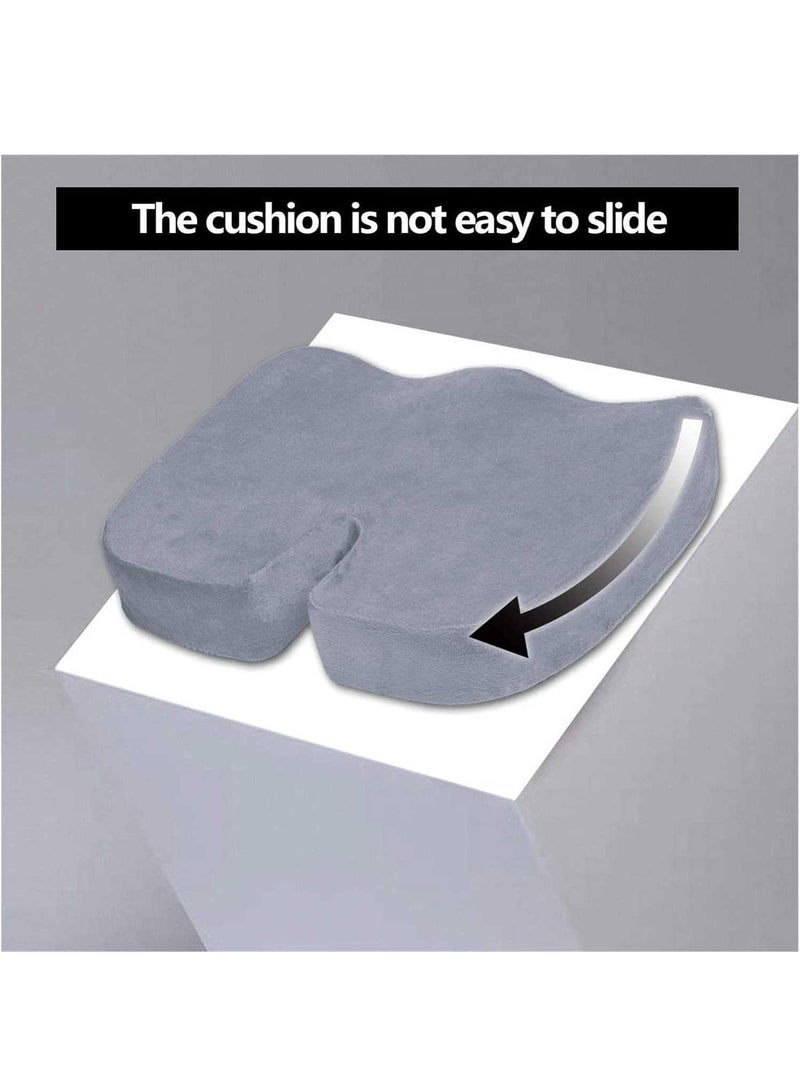 XiuWoo Ergonomic Seat Cushion, Lumbar Support Pillow, Chair Cushion, Memory Foam Back Support Plillow For Car Office Chair Wheelchair  - Image 2