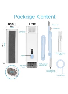 Laptop Cleaner, 7 in 1 Keyboard Cleaner Set, Computer MacBook Earphone Cleaning Kit, Tablet and Screen Dust Brush Including Soft Sweep, Swipe, 3 in 1 Airpod Cleaner Pen, Key Puller and Spray Bottle