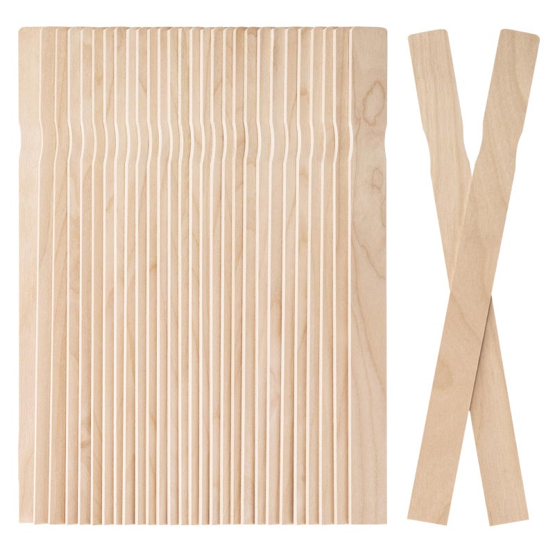 WISYOK 30 Pack 12 Inch Paint Stir Sticks  Wooden Paint Sticks for Mixing Large Popsicle Sticks for Crafts Paint Stirrers for Epoxy Resin Garden Markers