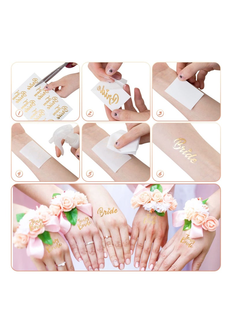 NIBEMINENT Bachelorette Party Decorations, Bride to Be Supplies, 16pcs Decorations Kit Sash Veil Tiara Tattoos for Bridal Shower Wedding - Image 4