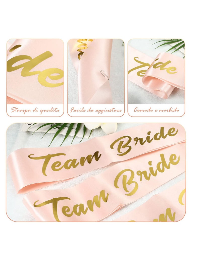 NIBEMINENT Bachelorette Party Decorations, Bride to Be Supplies, 16pcs Decorations Kit Sash Veil Tiara Tattoos for Bridal Shower Wedding - Image 2