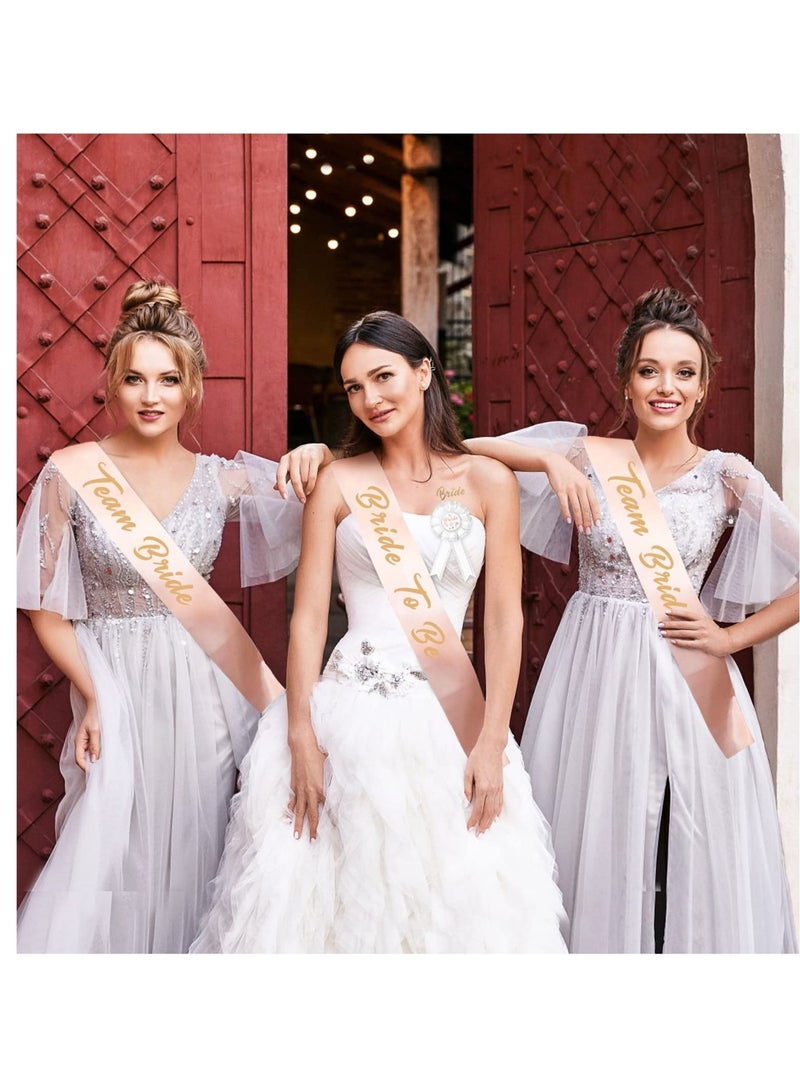 NIBEMINENT Bachelorette Party Decorations, Bride to Be Supplies, 16pcs Decorations Kit Sash Veil Tiara Tattoos for Bridal Shower Wedding - Image 5