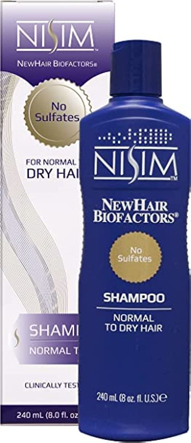 Nisim NISIM  NewHair BioFactors Shampoo for Normal to Dry Hair  Deep Cleaning Shampoo That Controls Excessive Hair Loss  8 Ounces  240 Milliliters