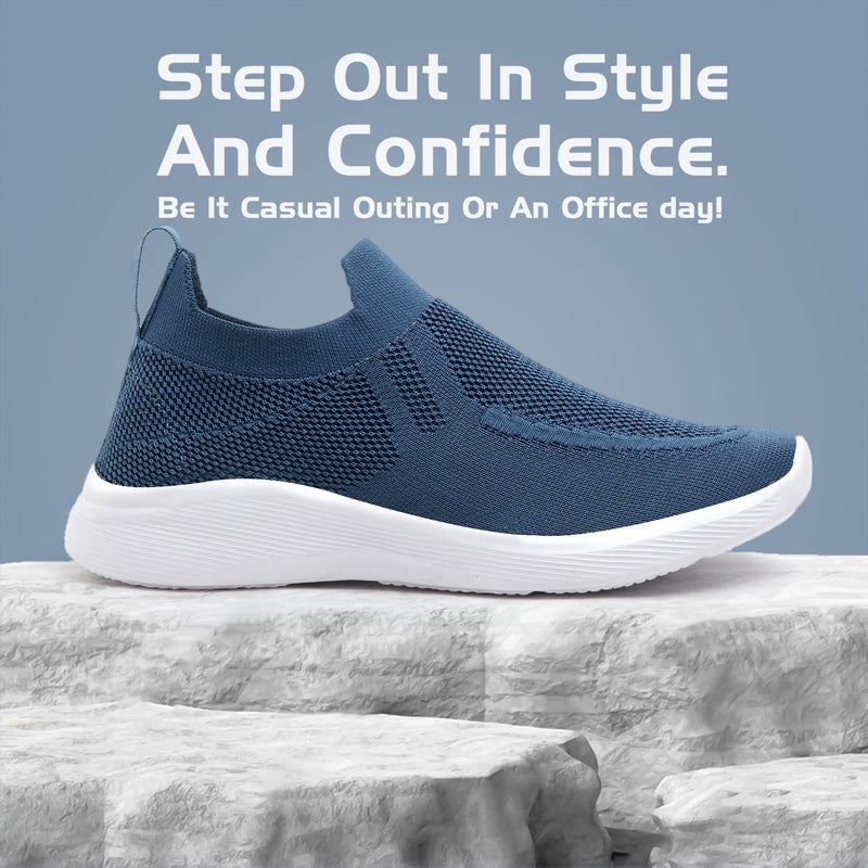 Face أحذية رياضية زرقاء أنيقة للرجال - Image 1