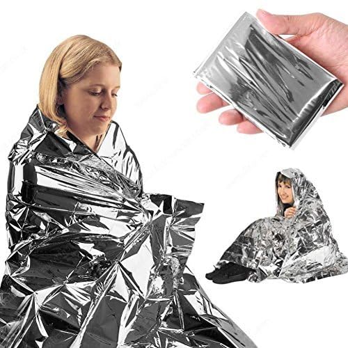 BISONBERG Emergency Blankets Waterproof & Windproof Foil Blanket for Outdoor, Survival, Camping, Hiking - 130cmx 210cm - Image 3