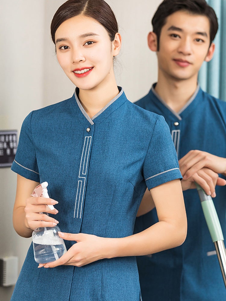 Housekeeping And Cleaning Work Clothes Short-Sleeved El Room Attendant Cleaning Clothes El Cleaning Work Clothes Summer Clothes For Men And Women - Image 2