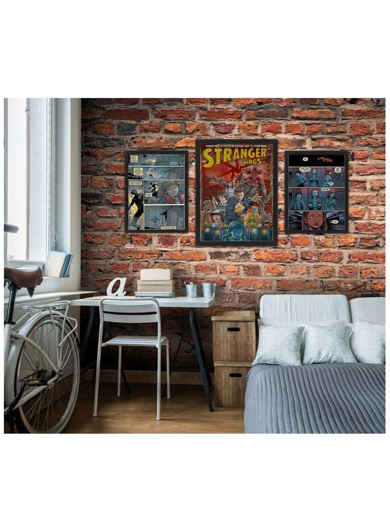 إم إي سي سترينجر ثينجس مجموعة من ثلاث لوحات جدارية مقاس 21x30 سم - Image 3
