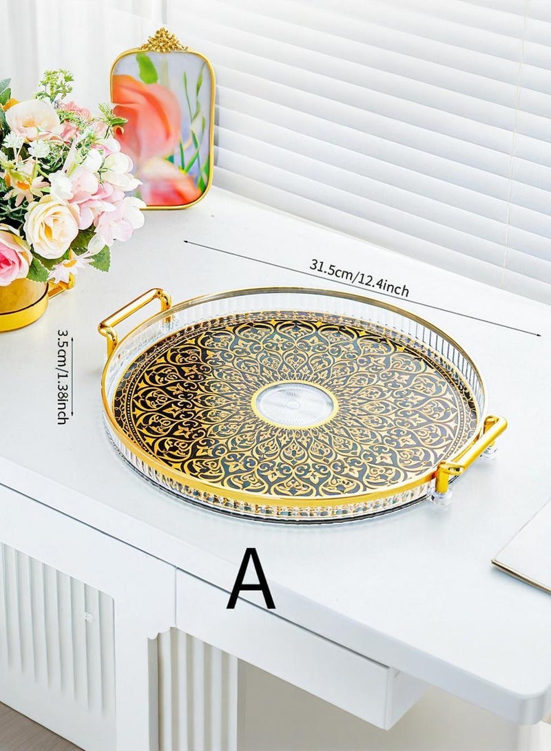 NiceArt Acrylic tray with handle, countertop decoration tray, spill proof tray, coffee table, living room, bedroom - Image 1