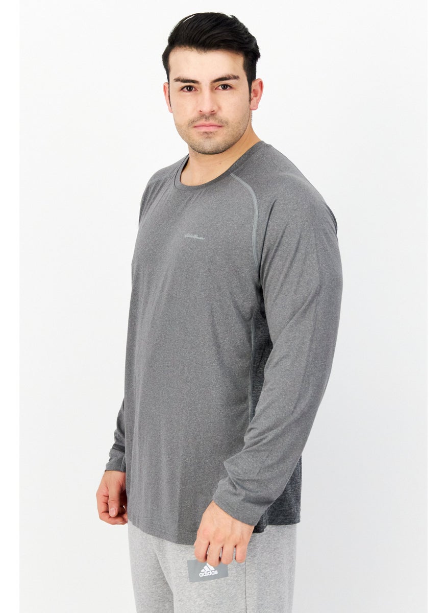 Eddie Bauer - Men Sportswear Fit Brand Logo Training T-Shirt, Grey - Image 1