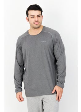 Eddie Bauer Men Sportswear Fit Brand Logo Training T-Shirt, Grey  - Image 1