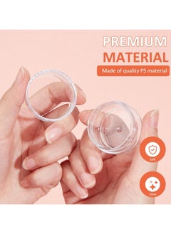 Generic ASAQ Clear Plastic Jars, Empty Candy Storage Jars 57x50ml, 3.9cm Height x 6.1cm Width Reusable Jar with Clear Airtight Lids, Large Round Dry Food Container for Home Kitchen Organization Nuts Noodles Made in Saudi Arabia  - Image 4