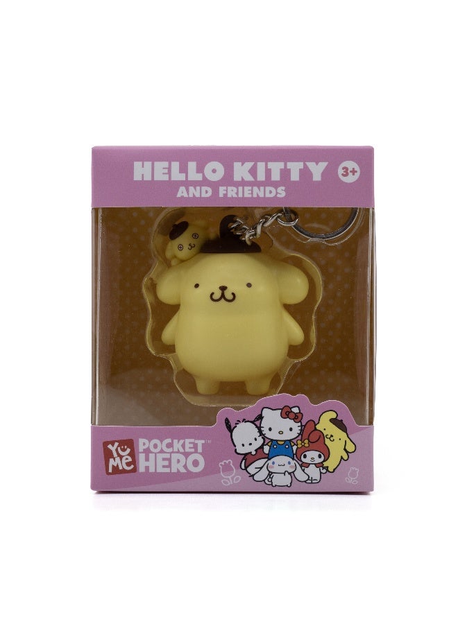 Hello Kitty سلسلة مفاتيح قابلة للجمع من أصدقاء - بومبومبورين | شخصيات سانريو | تمثال قابل للجمع | تمثال عرض | مشبك حقيبة | ملحقات حقيبة | هدية مثالية لجمع الهدايا والأطفال