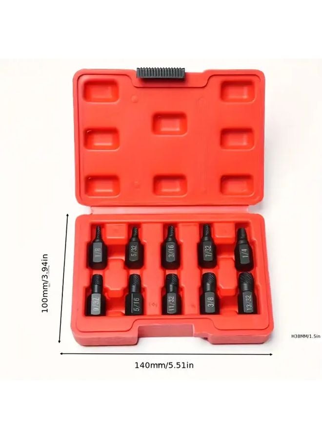 10 قطعة مجموعة مستخرج برغي رأس سداسي متين طقم إزالة البراغي الفولاذي مقاس ٣/٨ بوصة - Image 4