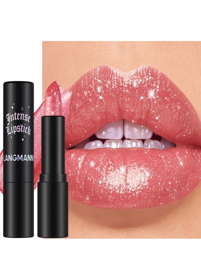 Jolilab Sparkling Lip Gloss Long Lasting Waterproof Moisturizer Lip Balm Glitter Shimmer Metallic, Diamond Shiny Bold Glow Goth Lipstick for Women Girls, Non-sticky (1, 05#) - Image 1