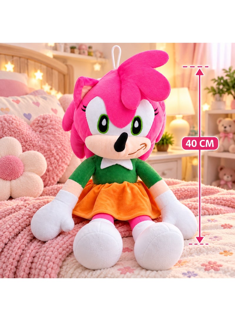SONIC Amy Rose Plush Toy 40 CM – Sonic The Hedgehog Stuffed Doll, Character Toy & Gift - Image 1