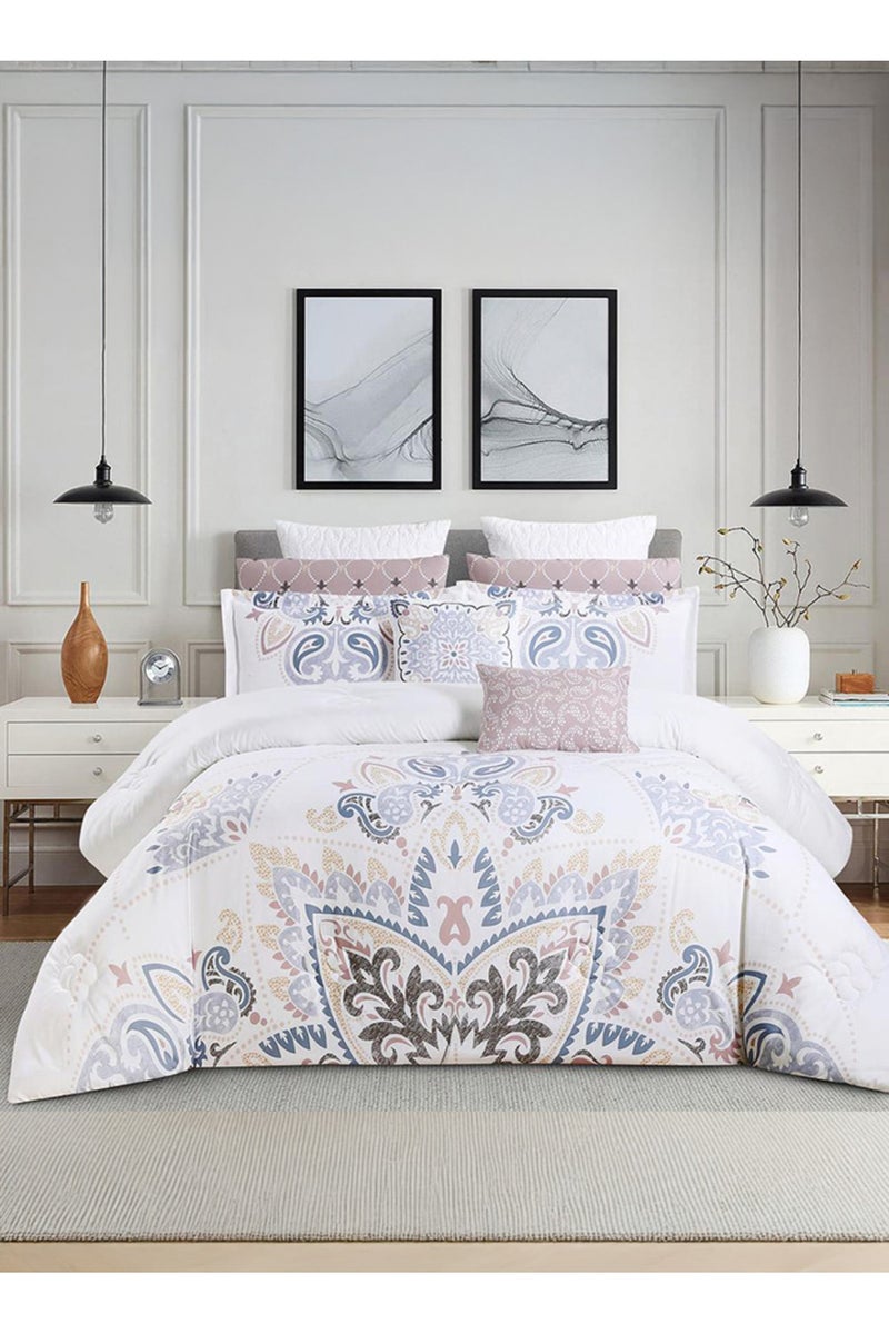 Melen Double summer bedspread 10 pieces - Rivera - White - Image 1